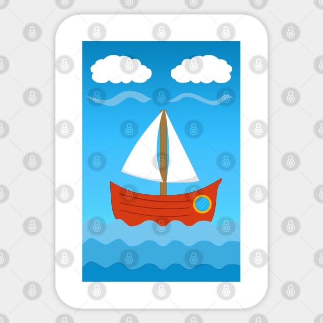 Peaceful Sail On The Ocean...Or Something More? (Interpretation) Sticker by Living Emblem